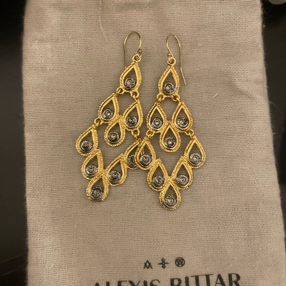 Alexis Bittar Crystal Cholulian Chandelier Earrings - Picture 3 of 6